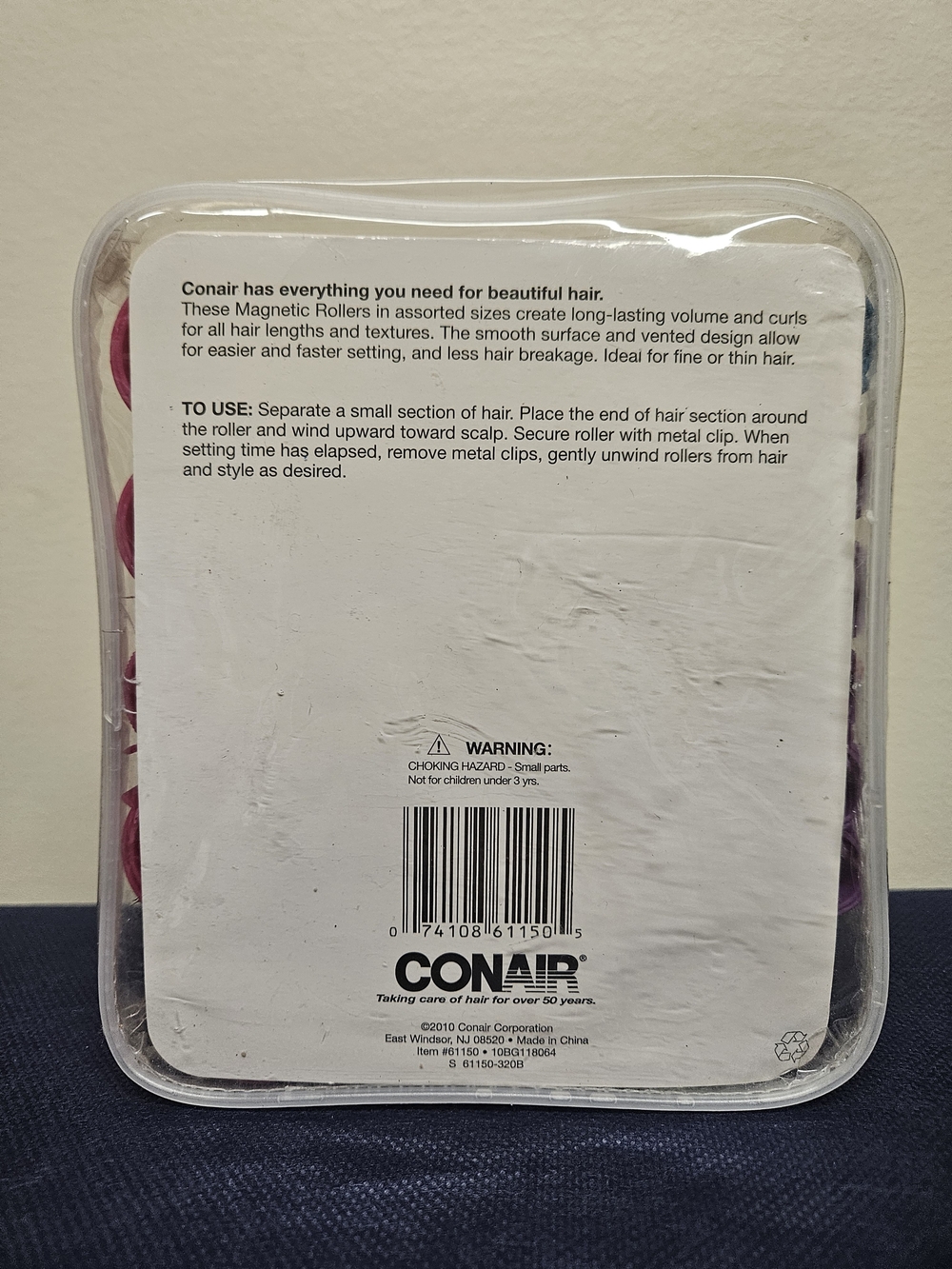 Conair Magnetic Rollers Set for Body & Fullness - Pink, Blue, Yellow, Purple - Picture 5 of 7
